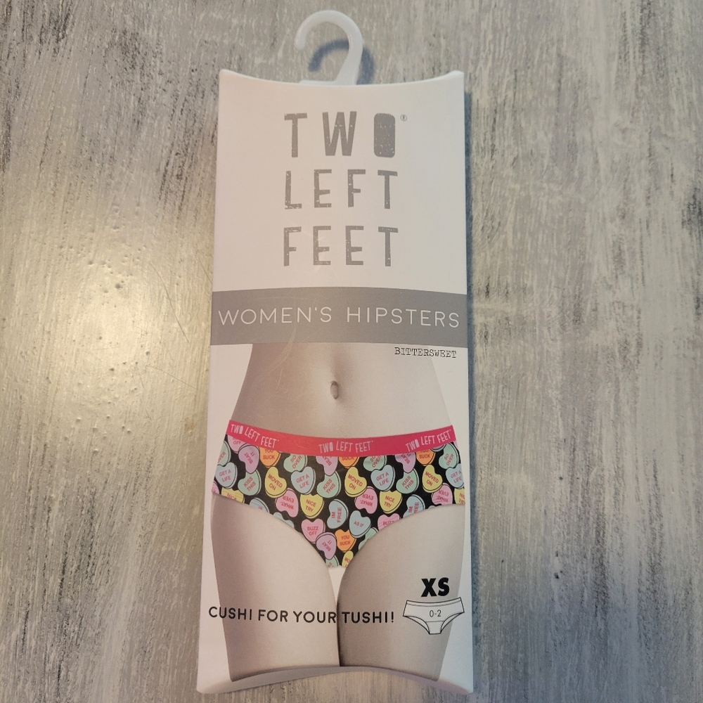 2/$10 Bittersweet Candy Hearts Women's Hipsters Cotton Panties
